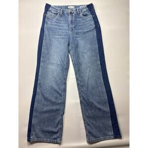 OAT New York Women's Mixed Wash Wide Leg Blue Jeans - Size 10/30 (32x30)